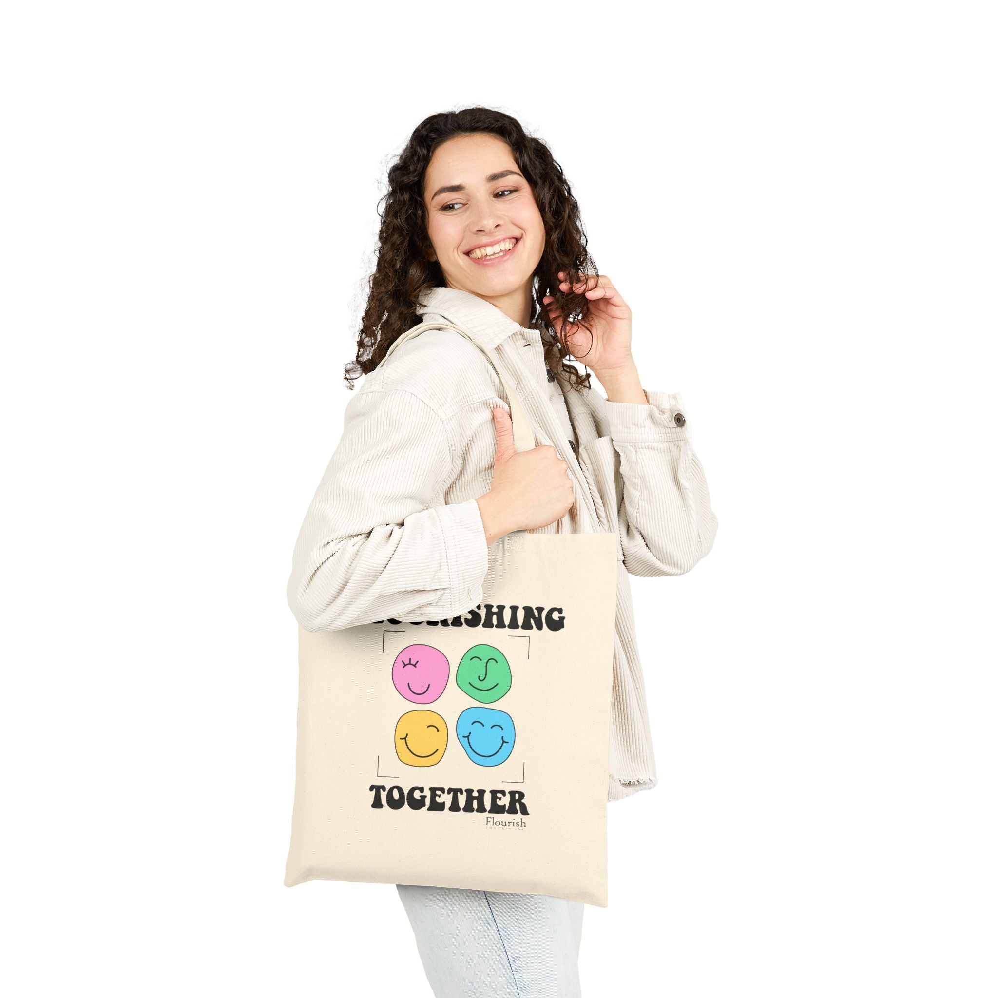 Faces Flourishing Together Tote Bag - Flourish Therapy Collection